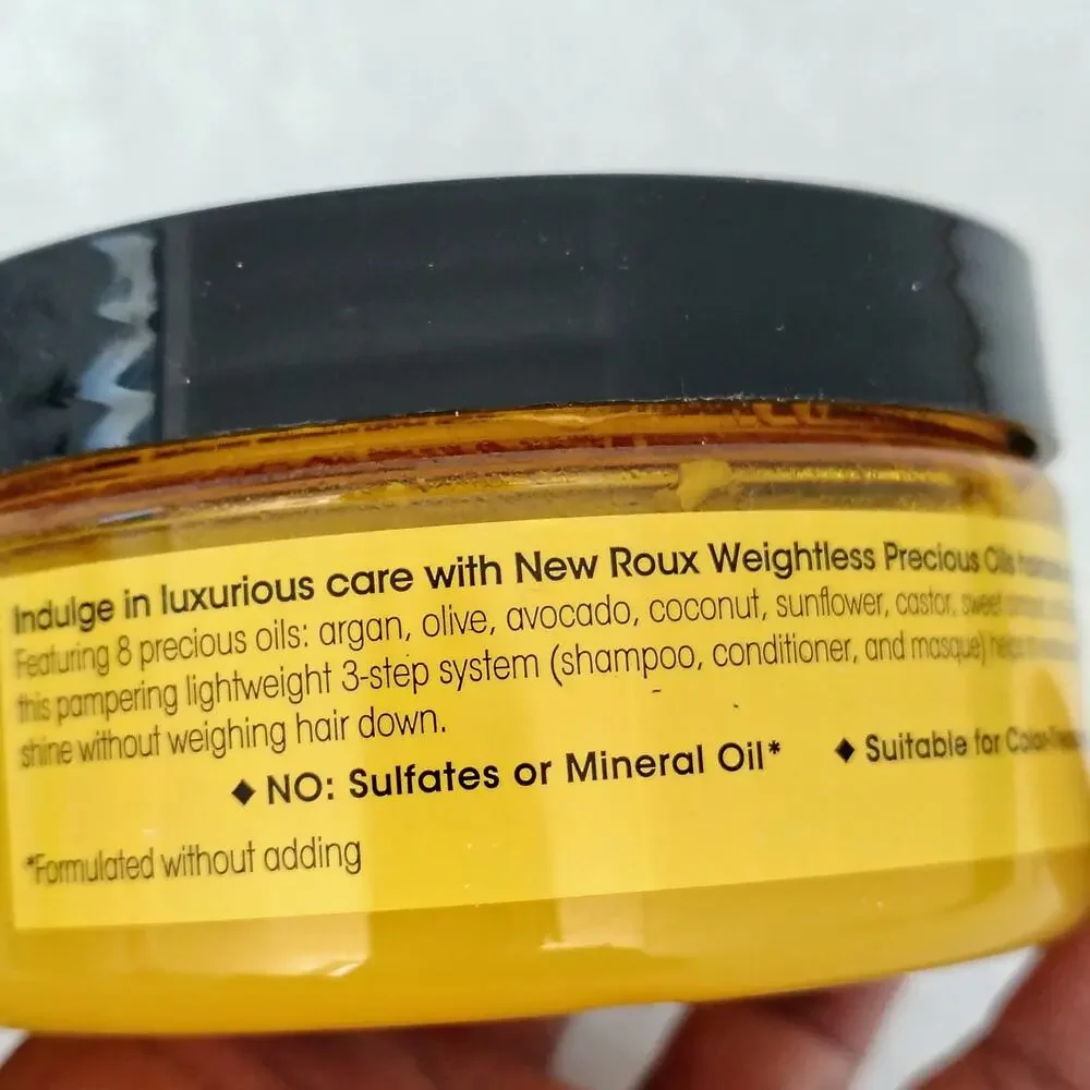 Roux Weightless Restorative Hair Mask Precious Oils 7 oz. Dry Damage Color Hair